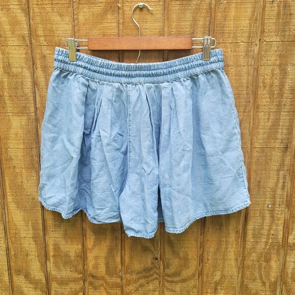 Gap Denim Chambray Flowy Wide Leg Shorts Womens Size S - Picture 4 of 9